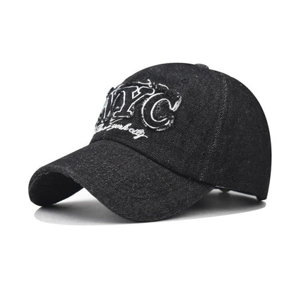 Vintage Washed Denim Cap – Minimal Retro Street Baseball Hat